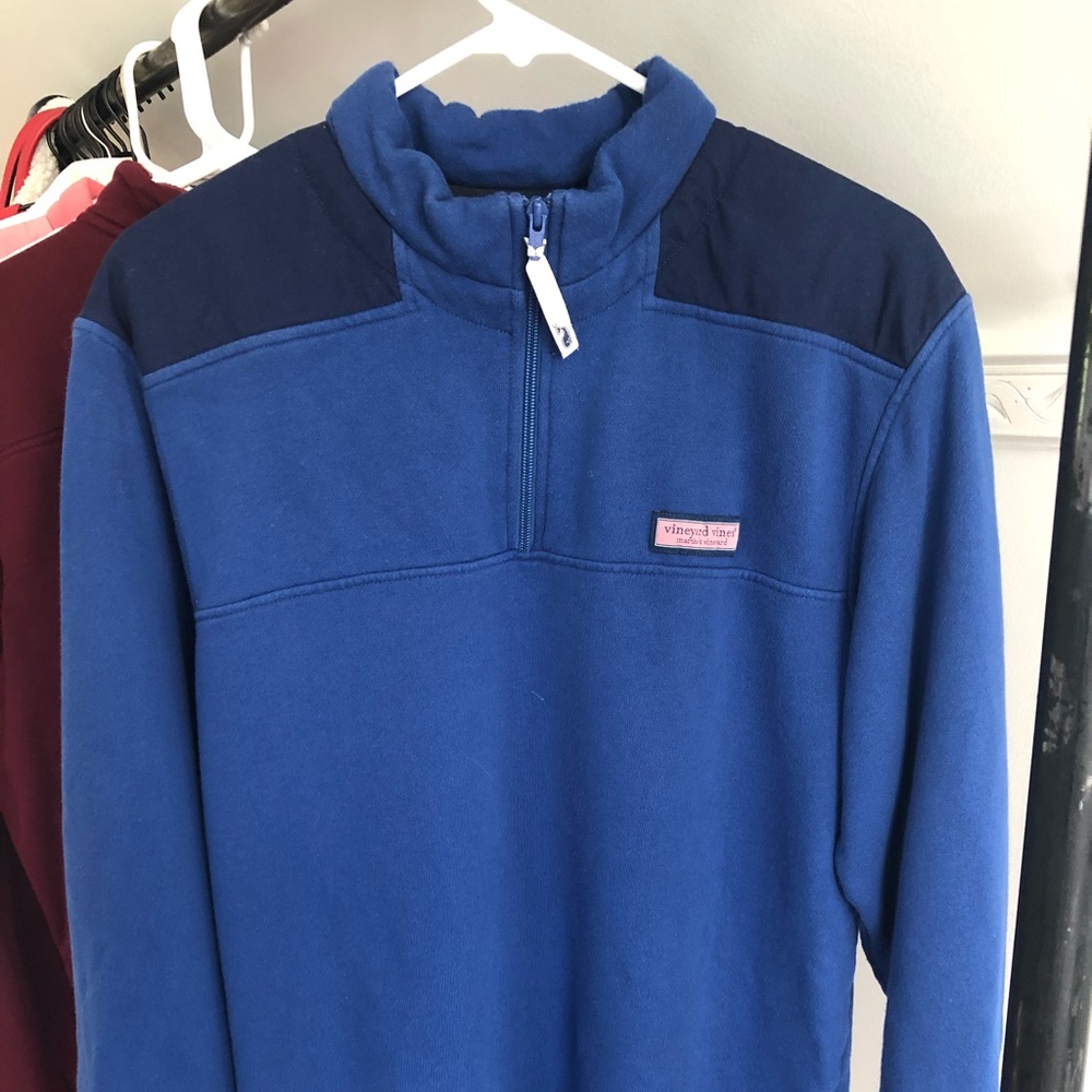 Vineyard Vines Shep Shirt/Half Zip Blue